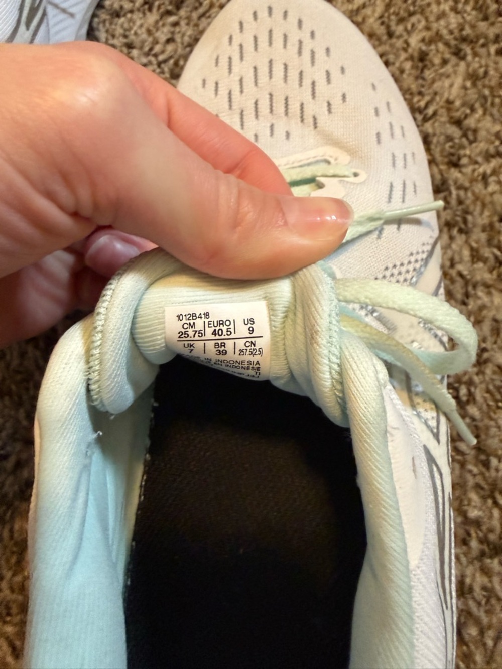 ASICS Gel Excite 10 Women's Light Mint Running Shoes - Picture 6 of 6